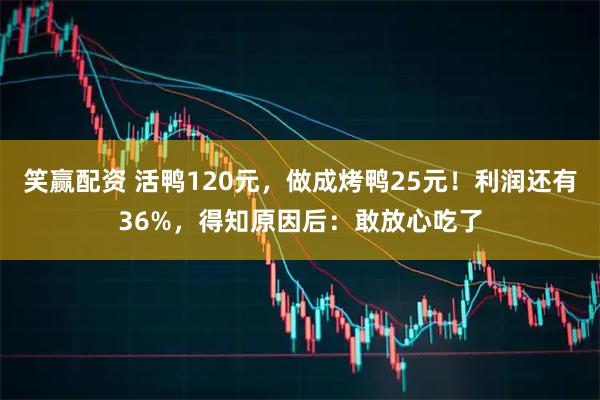 笑赢配资 活鸭120元，做成烤鸭25元！利润还有36%，得知原因后：敢放心吃了